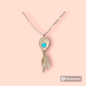 925 Sterling Silver and Turquoise Native American Necklace